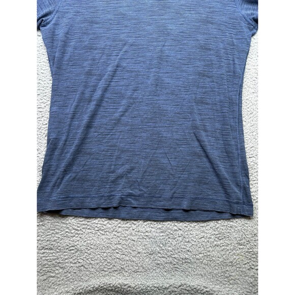 Lululemon training top men’s large navy/black stripe short sleeve - Picture 5 of 9
